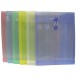 ESSELTE E034 A4 風琴有眼膠透明公文袋(橙/藍/綠/黃/透明/紫色) {每個計}