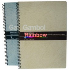 GAMBOL NOTE BOOK硬皮線圈簿7X10"7mm S6507 30行50頁 {每本計}